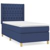vidaXL Sommier &agrave; lattes de lit avec matelas Bleu 100x200 cm Tissu