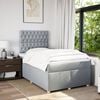vidaXL Sommier &agrave; lattes de lit et matelas gris clair 120x190 cm tissu