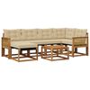 vidaXL Ensemble de canap&eacute;s d'ext&eacute;rieur 7 pc Naturel et Beige