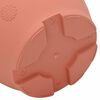 vidaXL Pot &agrave; fleurs rond 6 pcs Rouge brique &Oslash; 26 x 21,5 cm Plastique