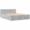 vidaXL Cadre de lit et t&ecirc;te de lit sans matelas gris b&eacute;ton 150x200 cm