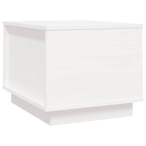vidaXL Table basse Blanc 40x50x35 cm Bois massif de pin