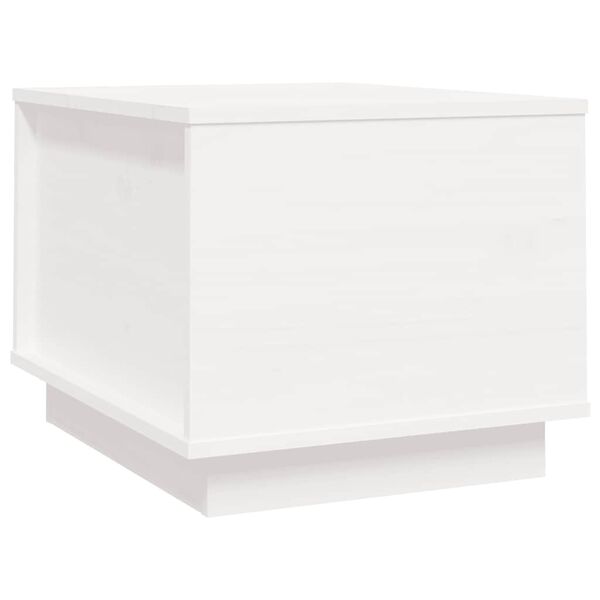 vidaXL Table basse Blanc 40x50x35 cm Bois massif de pin