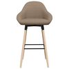vidaXL Tabourets de bar lot de 2 taupe tissu