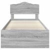 vidaXL Cadre de lit Gris Sonoma 90 x 190 cm Bois de pin massif
