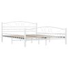 vidaXL Cadre de lit et t&ecirc;te de lit sans matelas blanc 160x200 cm m&eacute;tal