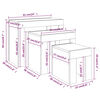 vidaXL Tables basses gigognes 3 pcs Ch&ecirc;ne fum&eacute; Bois d'ing&eacute;nierie