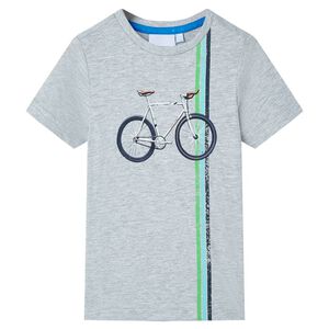 vidaXL T-shirt pour enfants avec manches courtes gris 140