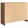 vidaXL Buffet avec tiroir ch&ecirc;ne brun 101x35x76 cm bois d'ing&eacute;nierie