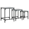vidaXL Tables basses gigognes 3 pcs sonoma gris bois d'ing&eacute;nierie