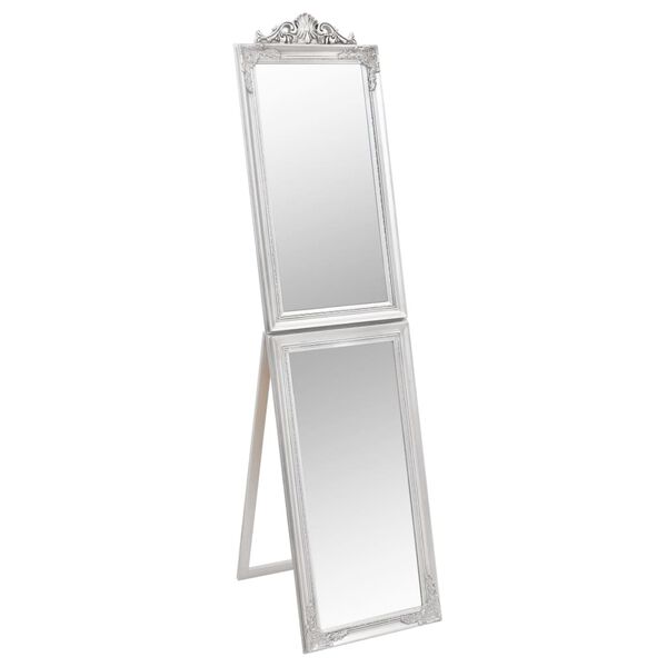 vidaXL Miroir sur pied Argent&eacute; 40x160 cm