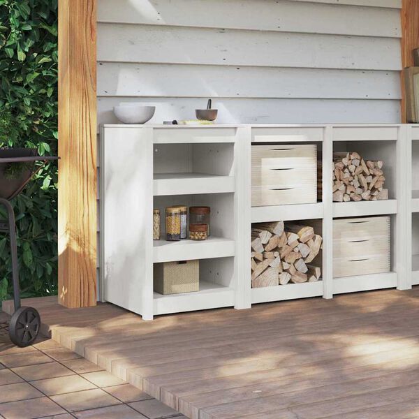 vidaXL Armoire de cuisine Blanc 55 x 55 x 92 cm Pin massif