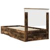 vidaXL Cadre de lit Ch&ecirc;ne fum&eacute; 90 x 190 cm Bois d'ing&eacute;nierie