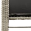 vidaXL Canap&eacute; de jardin 2 places avec table tabourets gris clair rotin