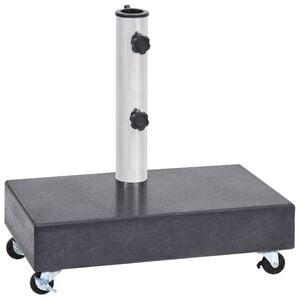 vidaXL Socle de parasol Noir 45x25x8 cm Granite