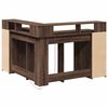 vidaXL Bureau et lumi&egrave;res LED ch&ecirc;ne marron bois d'ing&eacute;nierie