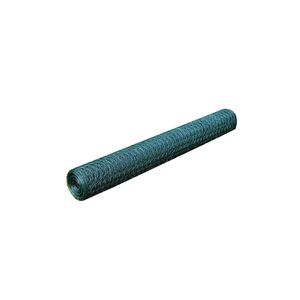 vidaXL Clôture en treillis acier hexagonal 1x25 m vert foncé