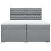 vidaXL Sommier &agrave; lattes de lit avec matelas Gris clair 200x200cm Tissu