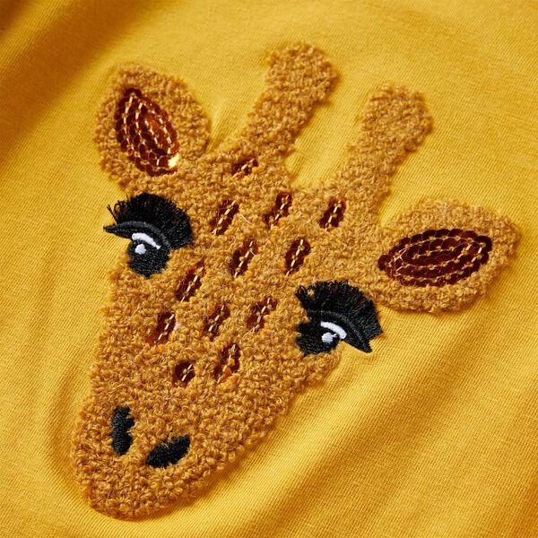T-shirt enfants &agrave; manches longues ocre fonc&eacute; 116