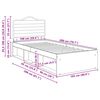 vidaXL Cadre de lit Ch&ecirc;ne fum&eacute; 100 x 200 cm Pin massif
