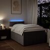 vidaXL Sommier &agrave; lattes de lit avec matelas taupe 120x190 cm tissu