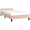 vidaXL Cadre de lit avec t&ecirc;te de lit sans matelas cappuccino 90x190 cm