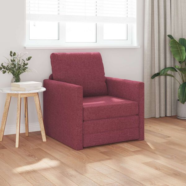 vidaXL Canap&eacute;-Lit 60cm Bordeaux tissu
