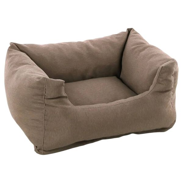FLAMINGO Lit pour chien fermeture &eacute;clair Panama rectangulaire Taupe