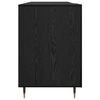 vidaXL Bureau avec porte Ch&ecirc;ne noir 140 x 50 x 75 cm Bois d'ing&eacute;nierie