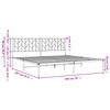 vidaXL Cadre de lit m&eacute;tal sans matelas avec t&ecirc;te de lit noir 193x203cm