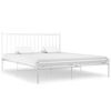 vidaXL Cadre de lit sans matelas blanc m&eacute;tal 180x200 cm