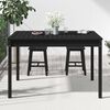 vidaXL Table de jardin noir 121x82,5x76 cm bois massif de pin