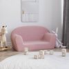 vidaXL Canap&eacute; pour enfants &agrave; 2 places Rose Peluche douce