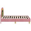 vidaXL Cadre de lit pour tout-petit avec t&ecirc;te de lit Rose 70 x 140 cm