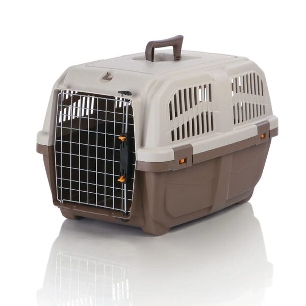 TRIXIE Bo&icirc;te de transport pour animaux de compagnie Skudo S Taupe