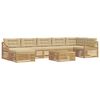 vidaXL Ensemble de canap&eacute;s d'ext&eacute;rieur 8 pc Blanc et Beige