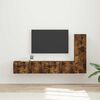 vidaXL Ensemble meuble TV 3 pcs Ch&ecirc;ne fum&eacute; Bois d'ing&eacute;nierie