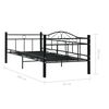 vidaXL Cadre de lit de repos sans matelas Noir Métal 90x200cm