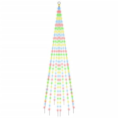 vidaXL Sapin de Noël sur mât de drapeau 310 LED Colorées 300 cm
