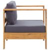 vidaXL Salon de jardin 4 pcs avec coussins Gris Bois d'acacia solide
