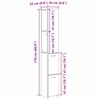 vidaXL Cabinet de salle de bain avec porte Ch&ecirc;ne noir 25 x 25 x 170 cm