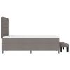 vidaXL Lit &agrave; ressorts avec matelas Taupe 160 x 200 cm tissu