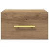 vidaXL Cabinet de chevet Montage mural chêne artisanal 35 x 35 x 20 cm
