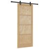 vidaXL Kit de Porte Coulissante ORKDAL Naturel et noir 86 x 211 cm