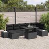 vidaXL Ensemble de canap&eacute; de jardin avec coussin 8 pcs Noir