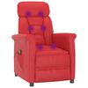 vidaXL Fauteuil de massage Rouge Similicuir