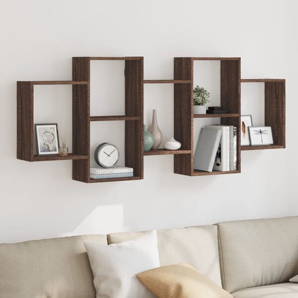vidaXL &Eacute;tag&egrave;re murale ch&ecirc;ne marron 159x18x65 cm bois d'ing&eacute;nierie