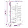 vidaXL Armoire &agrave; chaussures VIGO blanc 60x35x96 cm bois massif de pin