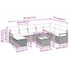 vidaXL Ensemble de Canap&eacute;s avec coussin avec stockage Gris polyrotin