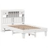 vidaXL Cadre de lit sans matelas blanc 135x190 cm bois de pin massif